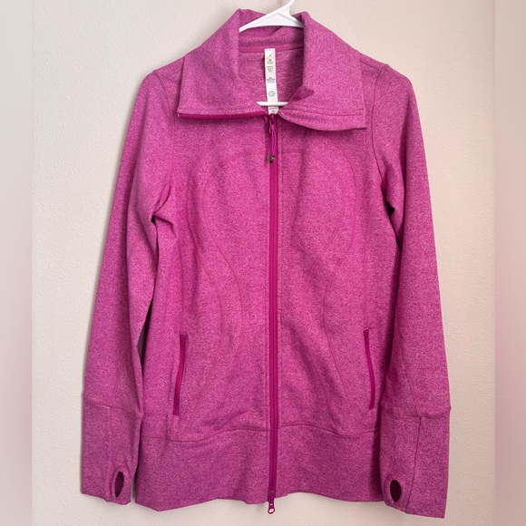 LULULEMON ATHLETICA STRIDE HEATHERED Full-Zip Jacket Ultra Violet Pink - Picture 7 of 11